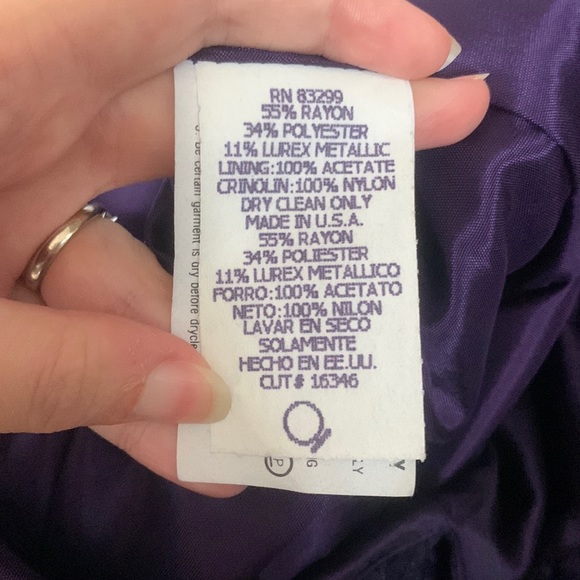 Purple Y2K A-line gown - Picture 8 of 10